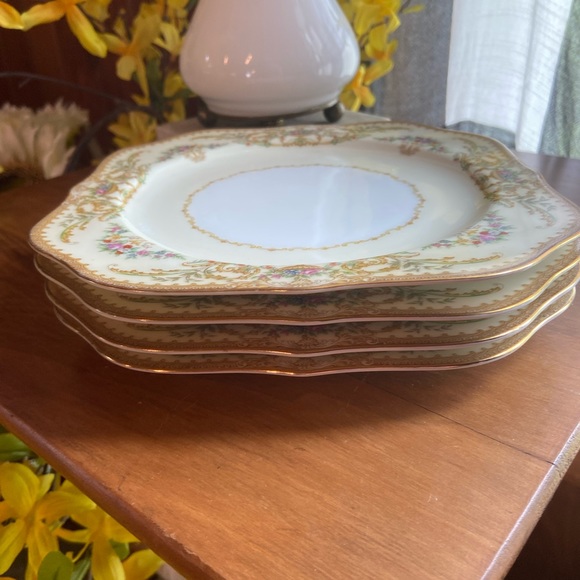 Vintage Noritake Nanette square salad plate set of 4 - Picture 2 of 4